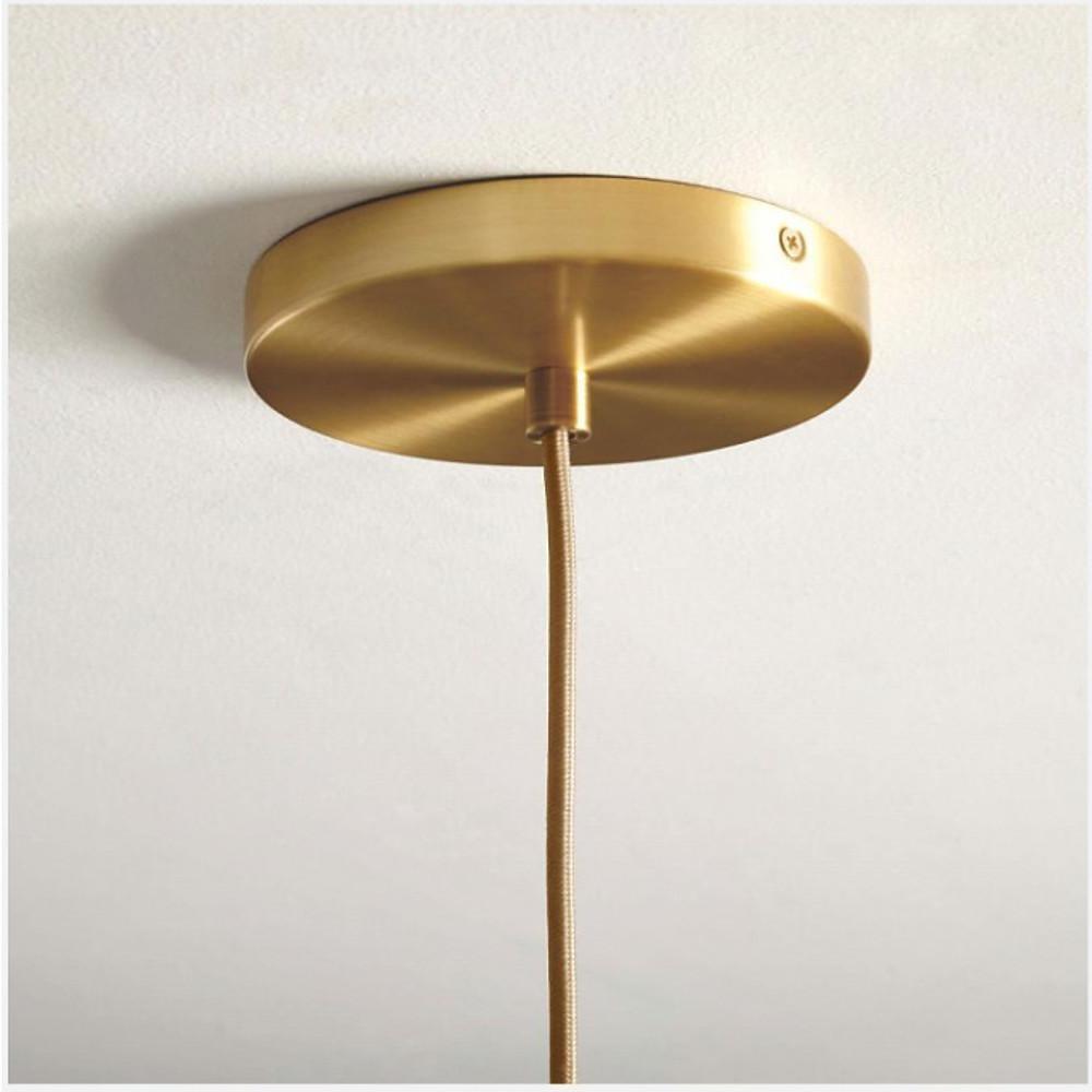 Modern Gradient Glass Globe Pendant Light with Metal Accent