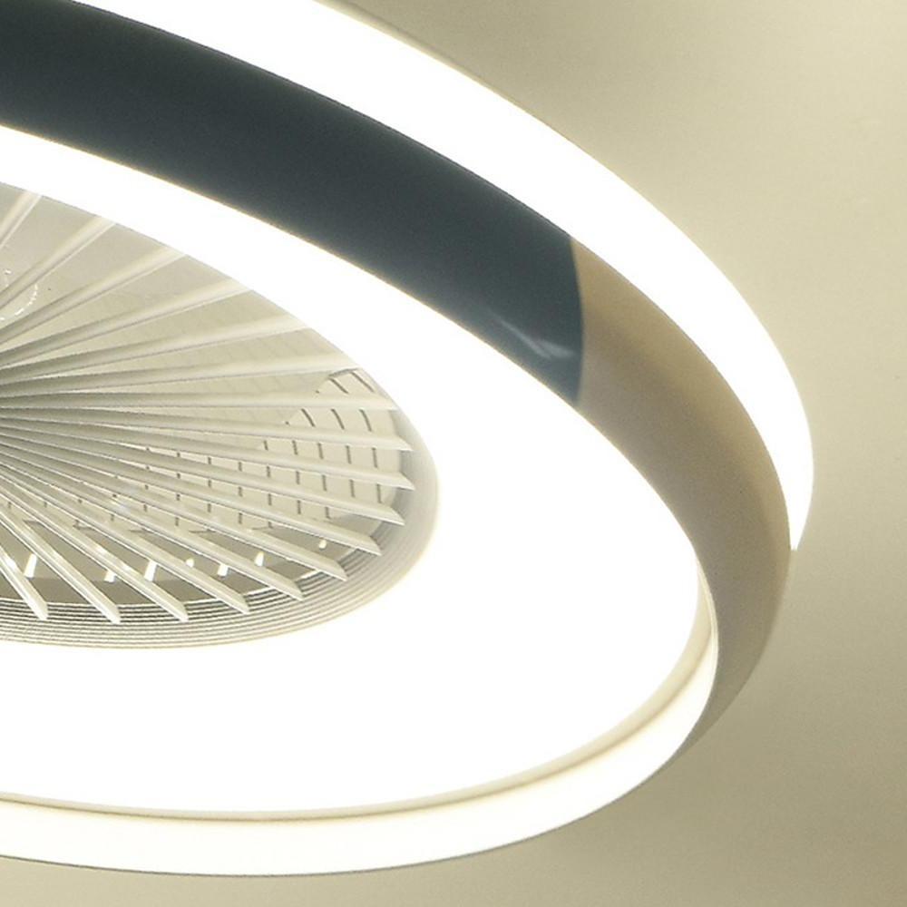 Dimmable Bladeless Ceiling Fan with LED Light and Remote Control