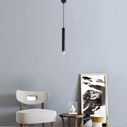 Modern Linear Pendant Light Metal Cylindrical Industrial Hanging