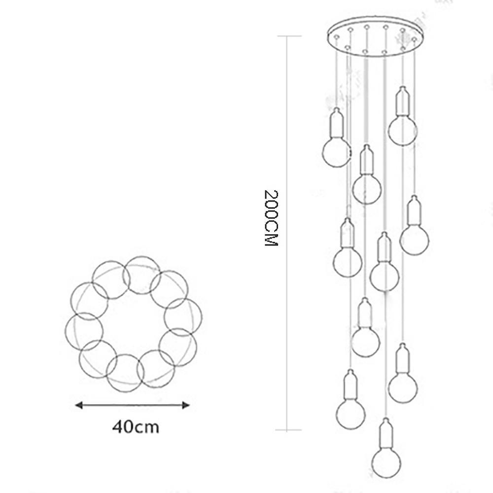 Modern Acrylic Bubble Globe LED Pendant Light Cluster Island Lamp