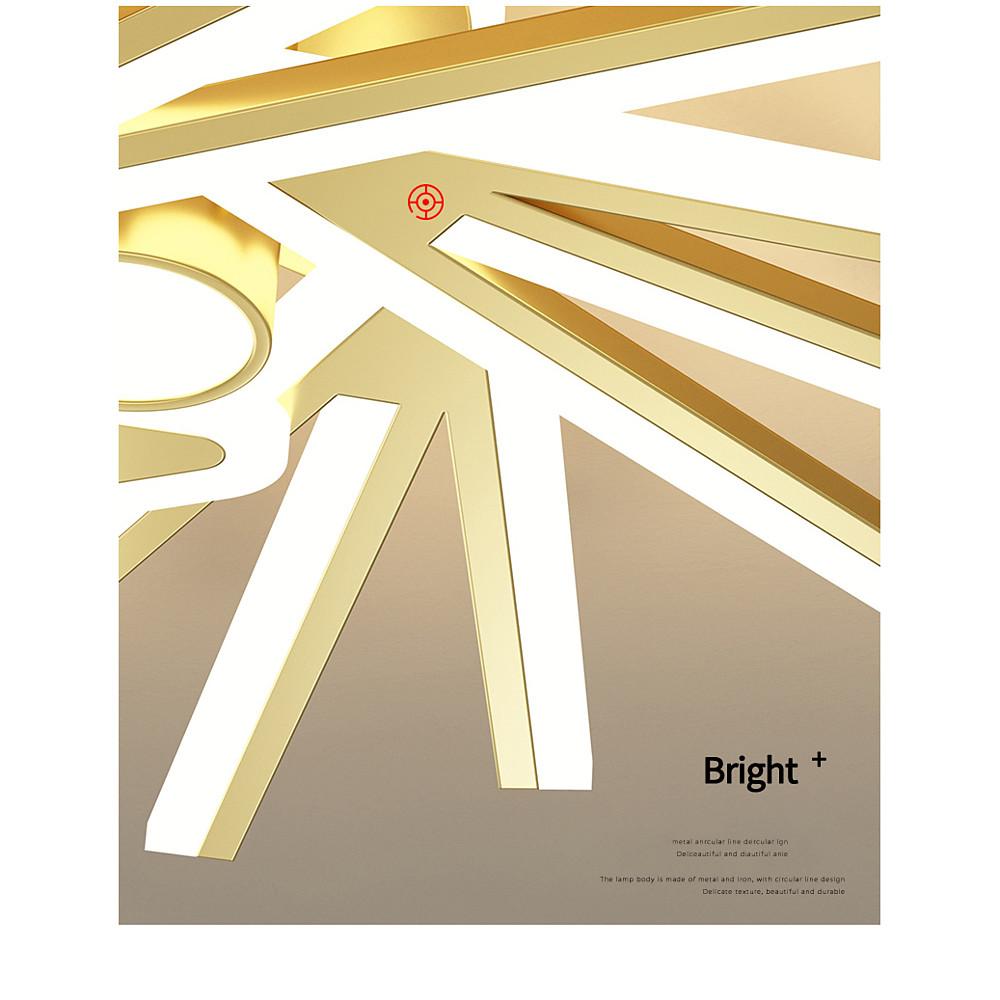 Abstract Flower Tube LED Flush Mount Ceiling Light - Gold Finish