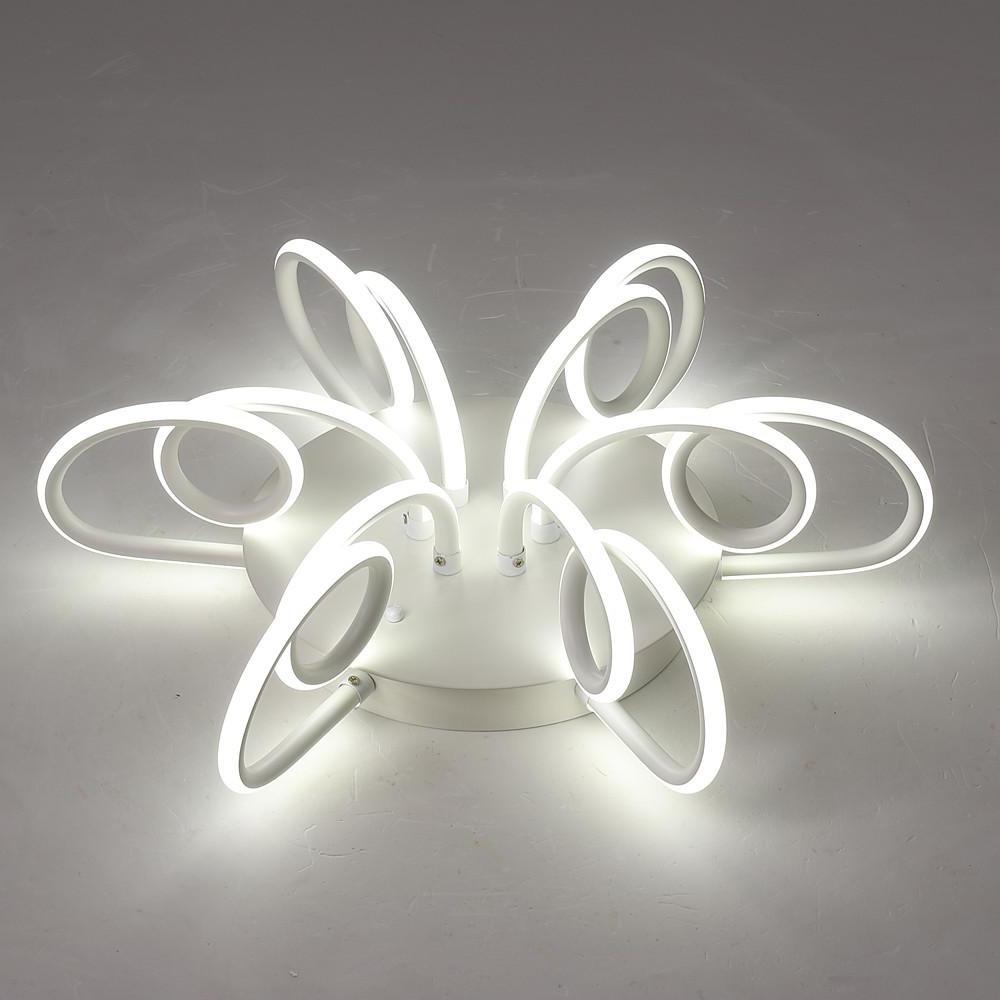 Chrysanthemum Flush Mount LED Ceiling Light – Modern Metal & Silica