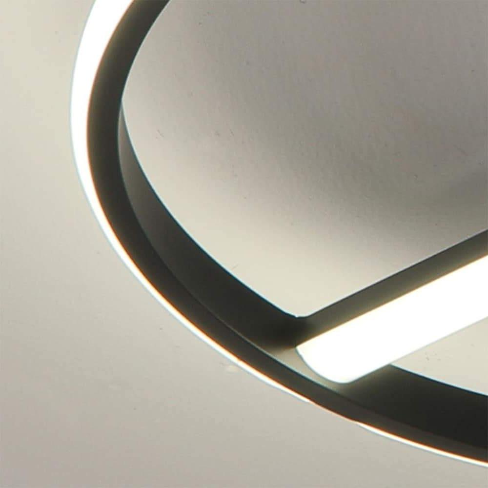 Modern Circle Flush Mount LED Ceiling Light Metal 18" 30W