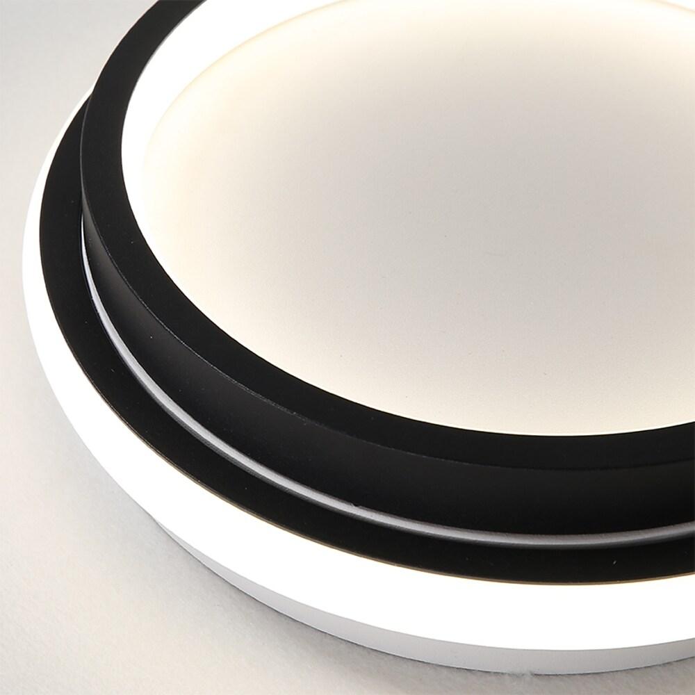 Modern Square LED Flush Mount Ceiling Light - Metal & PVC