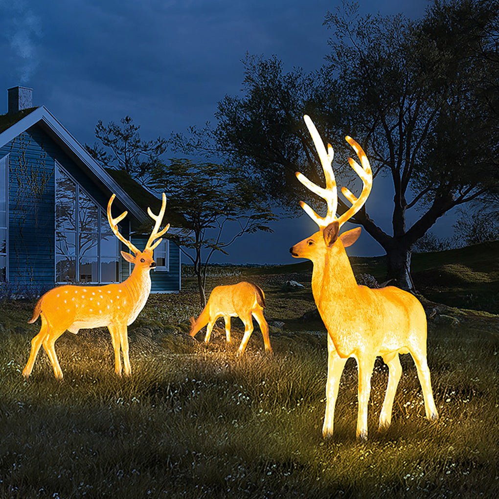 Sika Deer Resin Garden Lamp Outdoor Landscape LED Lighting