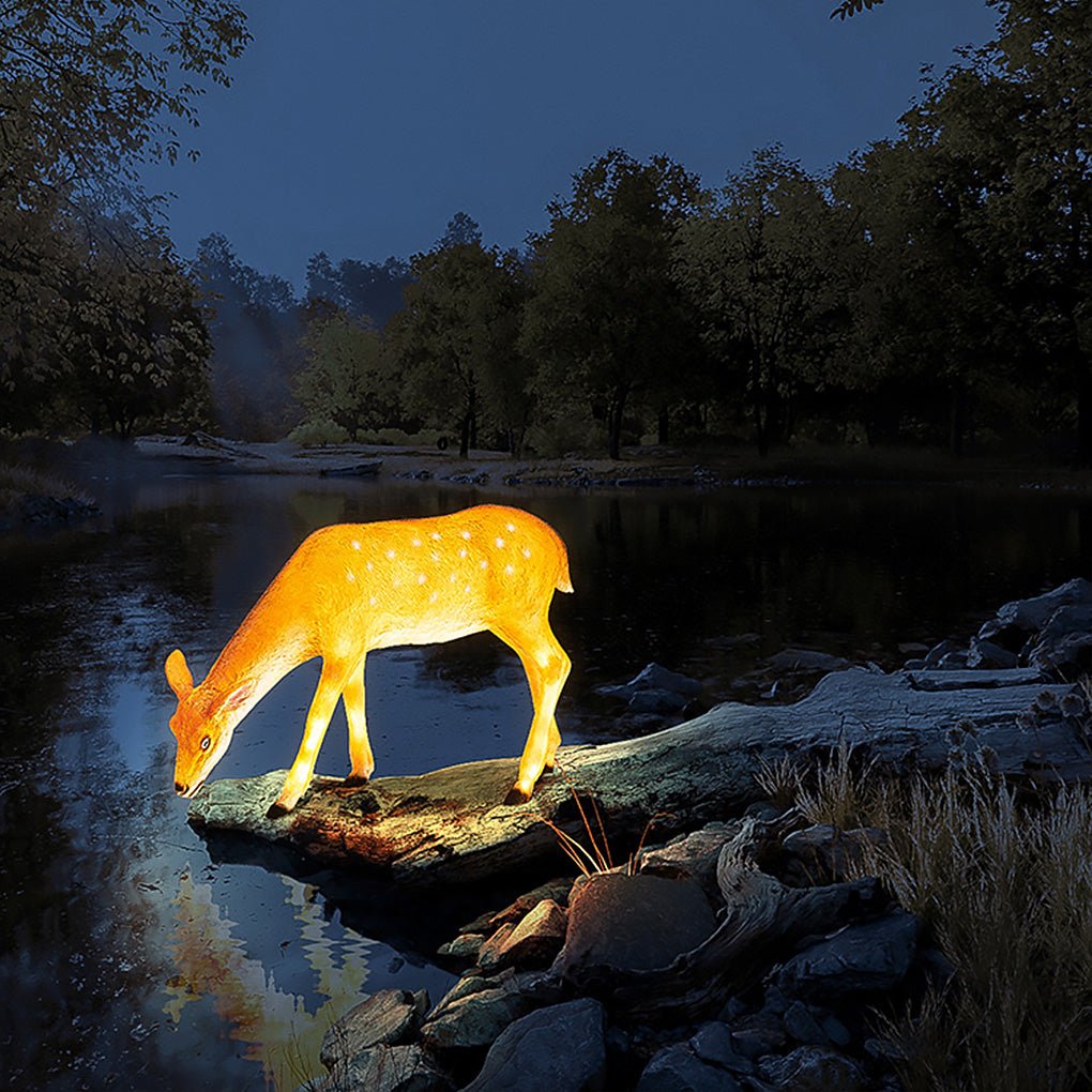Sika Deer Resin Garden Lamp Outdoor Landscape LED Lighting