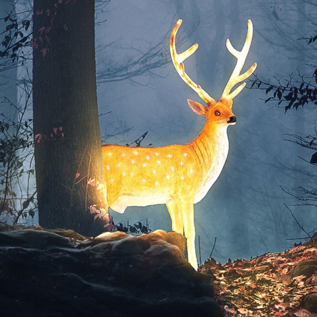 Sika Deer Resin Garden Lamp Outdoor Landscape LED Lighting