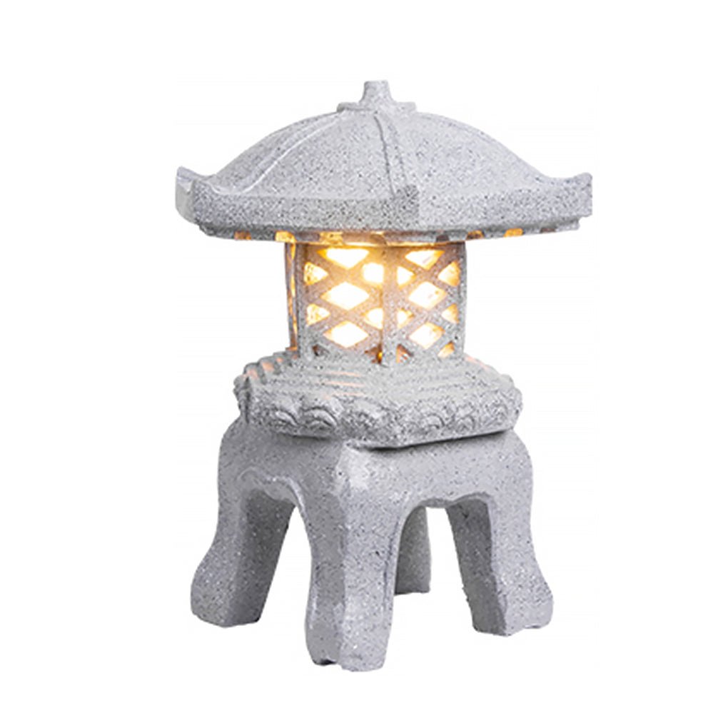Rustic Stone-Effect Tower Outdoor Landscape Light