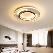 Modern Circle LED Flush Mount Ceiling Light - Metal & Acrylic