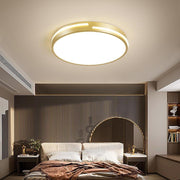 Minimalist Round Dimmable LED Flush Mount Ceiling Light - Gold