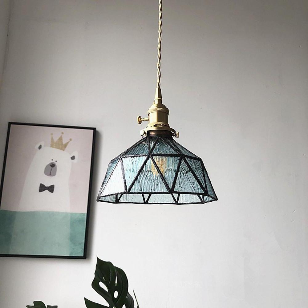 Nordic Glass Lantern Pendant Light – Vintage Ambient Ceiling Fixture