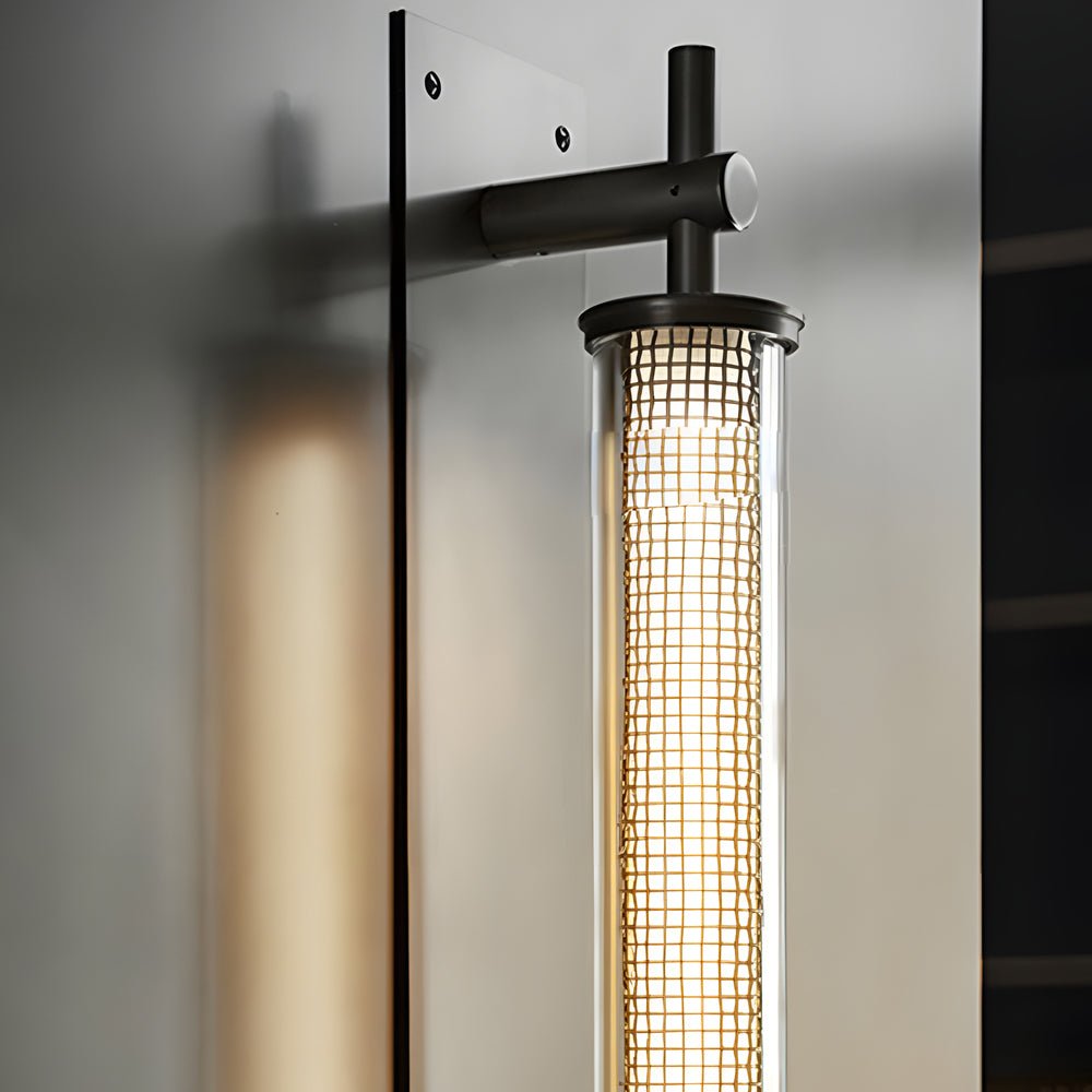 Industrial Black Stainless Steel Tube Wall Light - 19.7-In