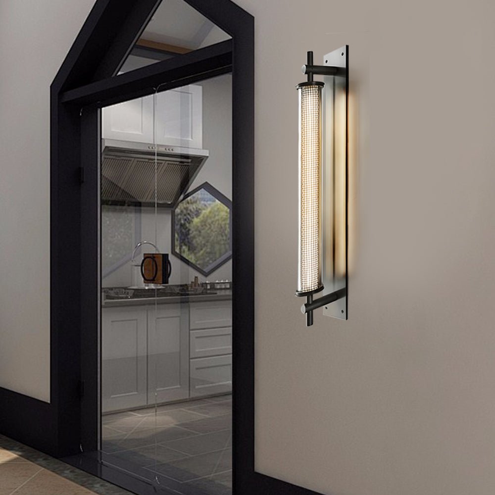 Industrial Black Stainless Steel Tube Wall Light - 19.7-In