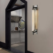 Industrial Black Stainless Steel Tube Wall Light - 19.7-In