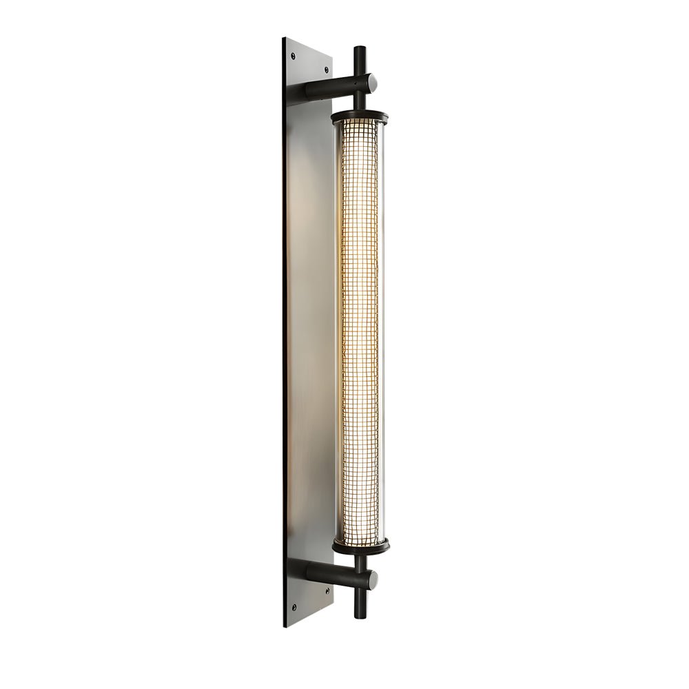 Industrial Black Stainless Steel Tube Wall Light - 19.7-In