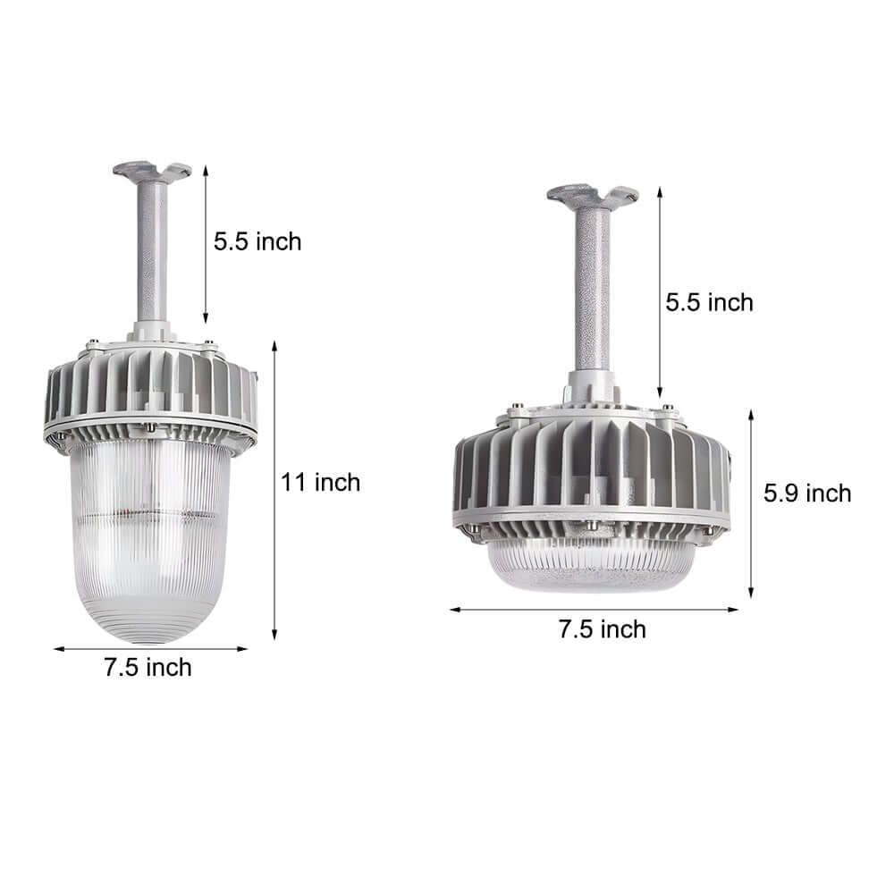 Industrial Explosion-Proof LED Pendant Light 50W/100W Gray