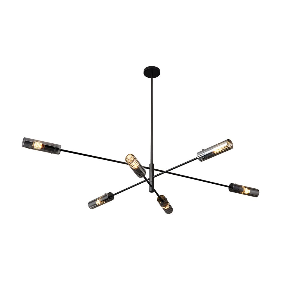Industrial Sputnik Chandelier - Linear Copper Pendant Light