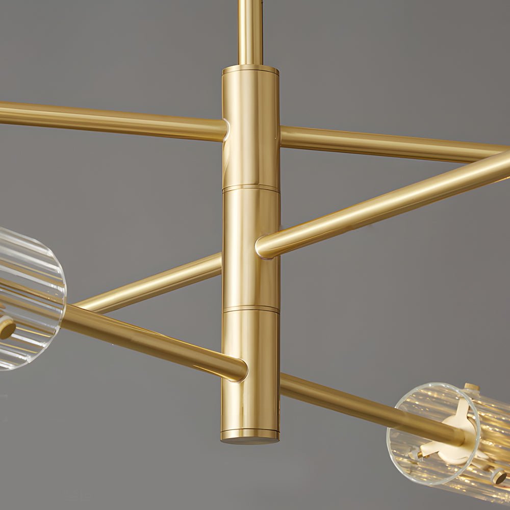Industrial Sputnik Chandelier - Linear Copper Pendant Light