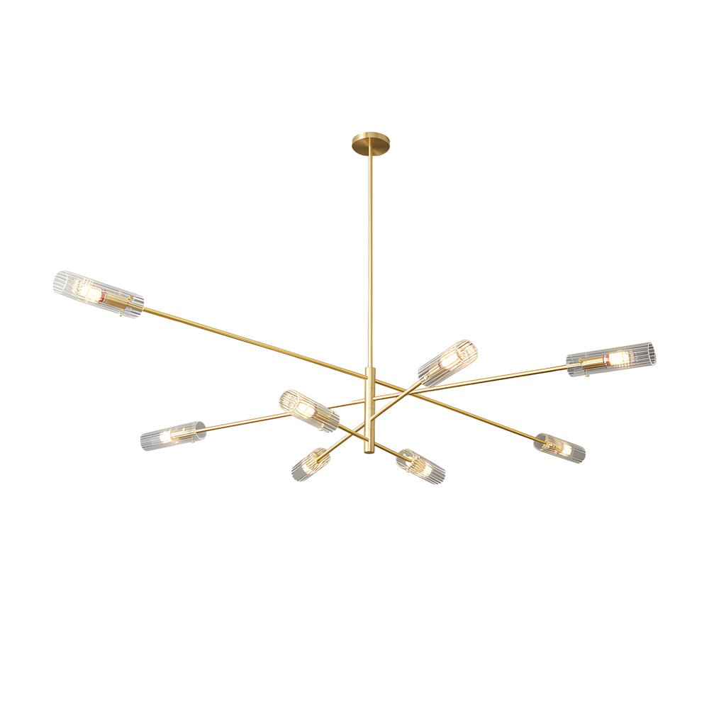 Industrial Sputnik Chandelier - Linear Copper Pendant Light