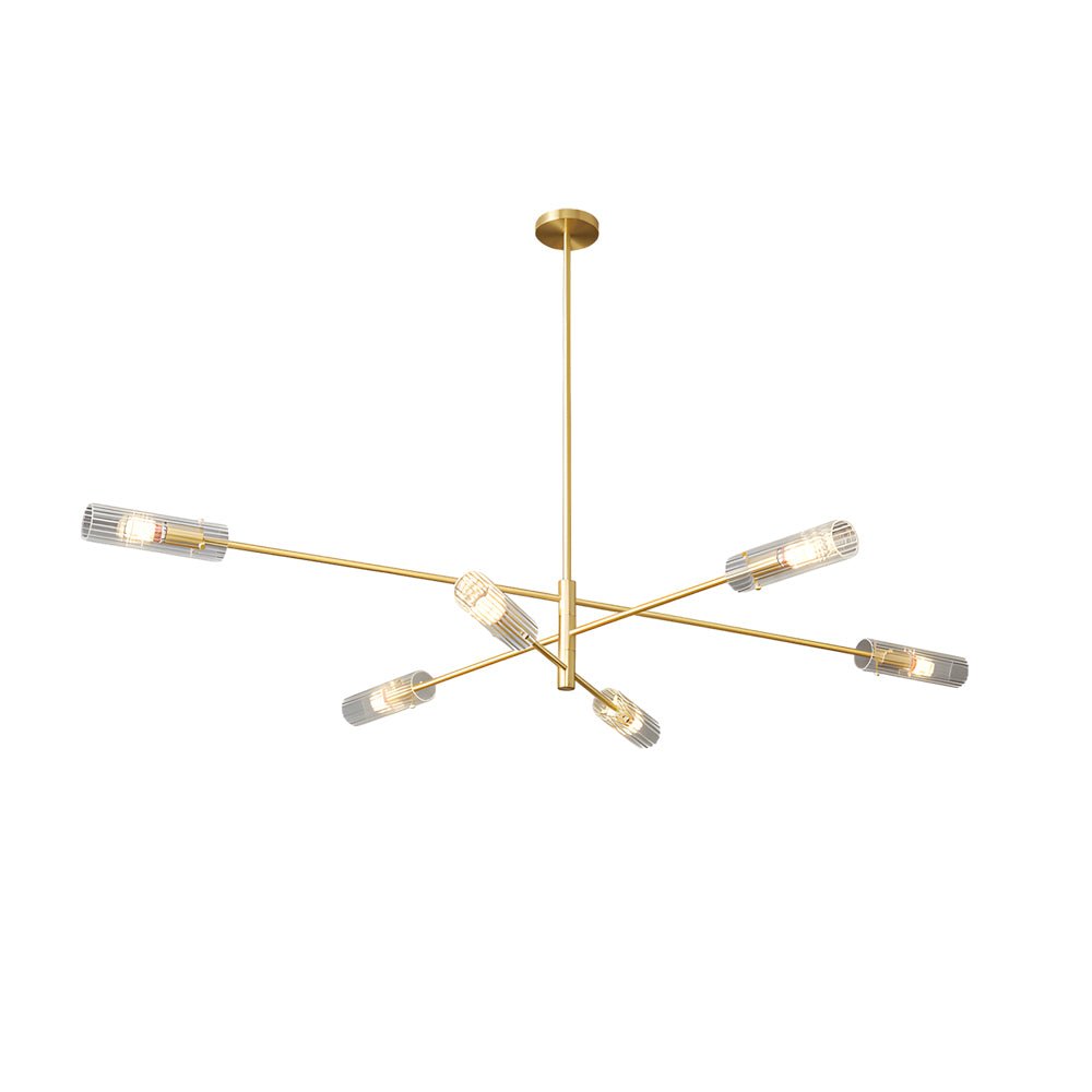 Industrial Sputnik Chandelier - Linear Copper Pendant Light