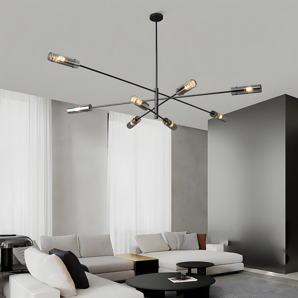 Industrial Sputnik Chandelier - Linear Copper Pendant Light