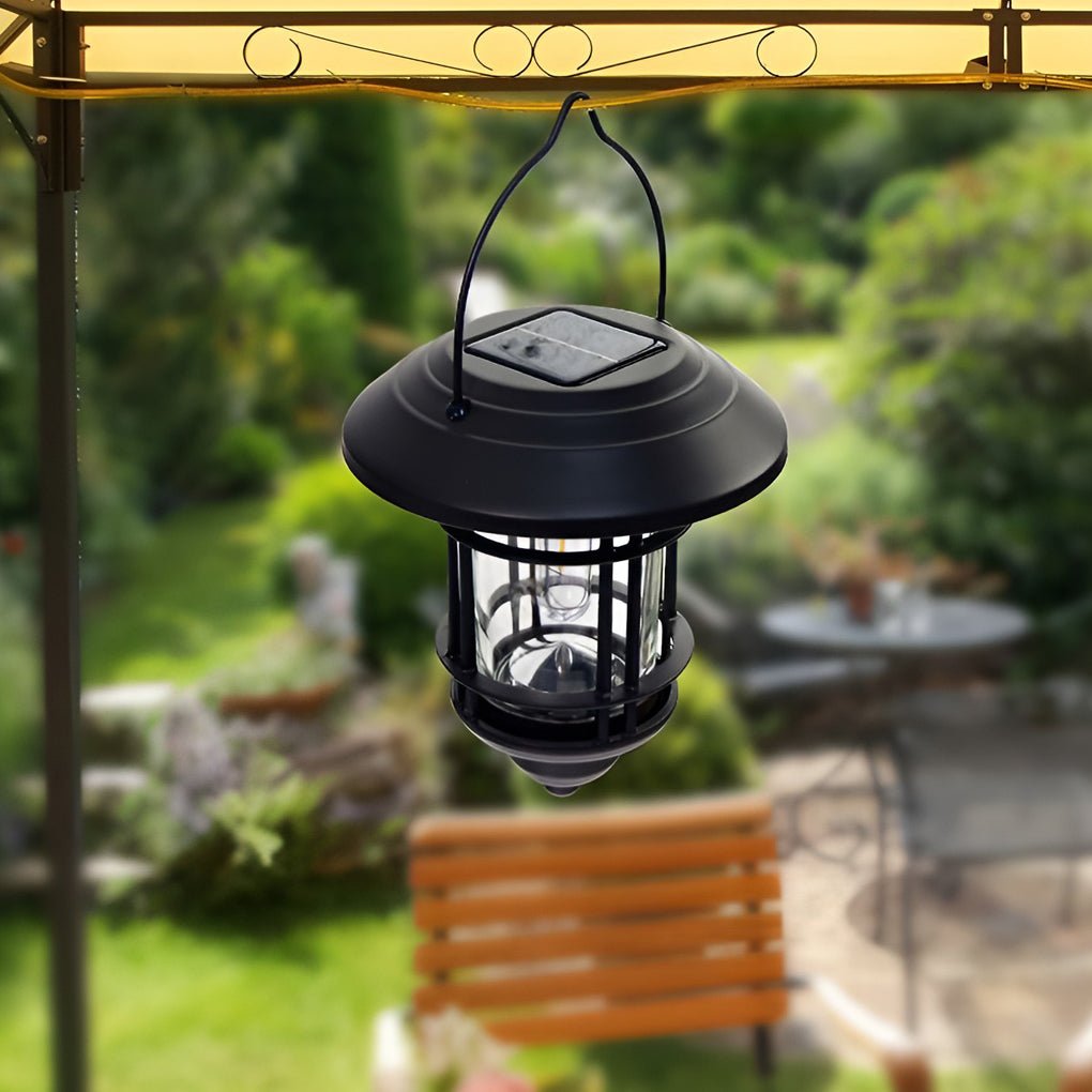 Solar Outdoor Wall Light Industrial Die-Cast Aluminum Glass LED