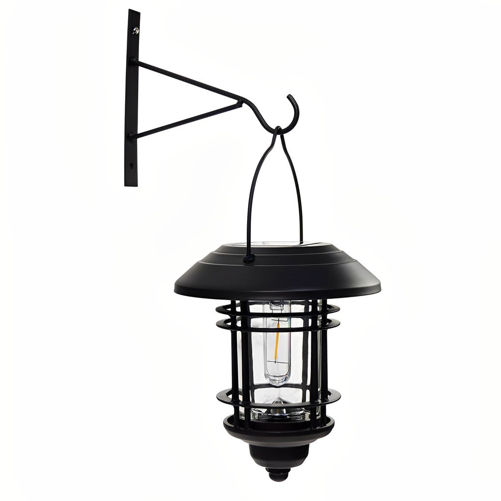 Solar Outdoor Wall Light Industrial Die-Cast Aluminum Glass LED