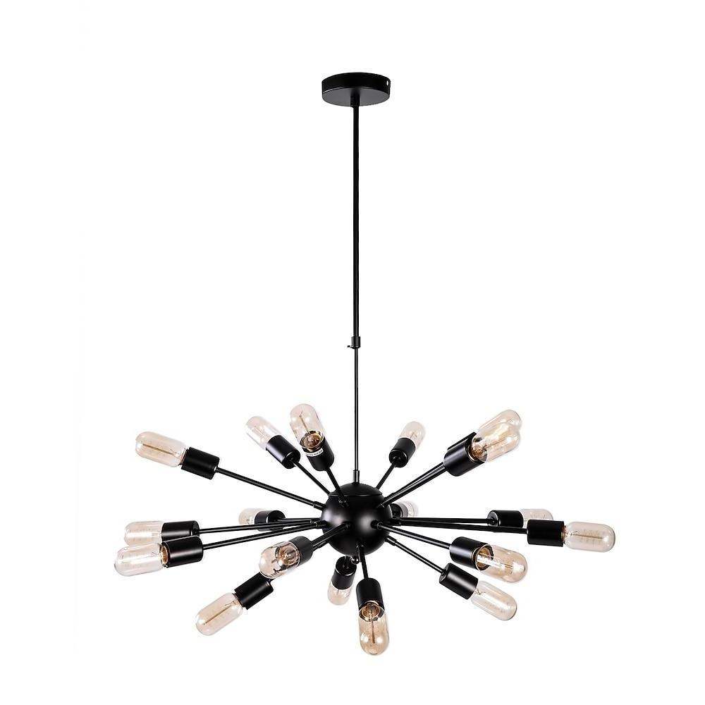 Mid-Century Sputnik Chandelier 18-Light Metal Ambient Fixture