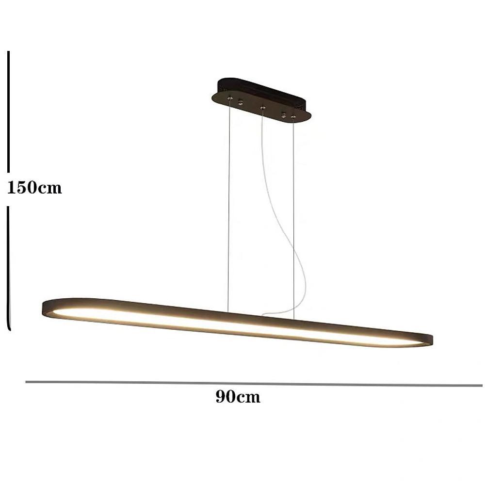 Modern Oval LED Pendant Light – Metal & Acrylic Ceiling Fixture
