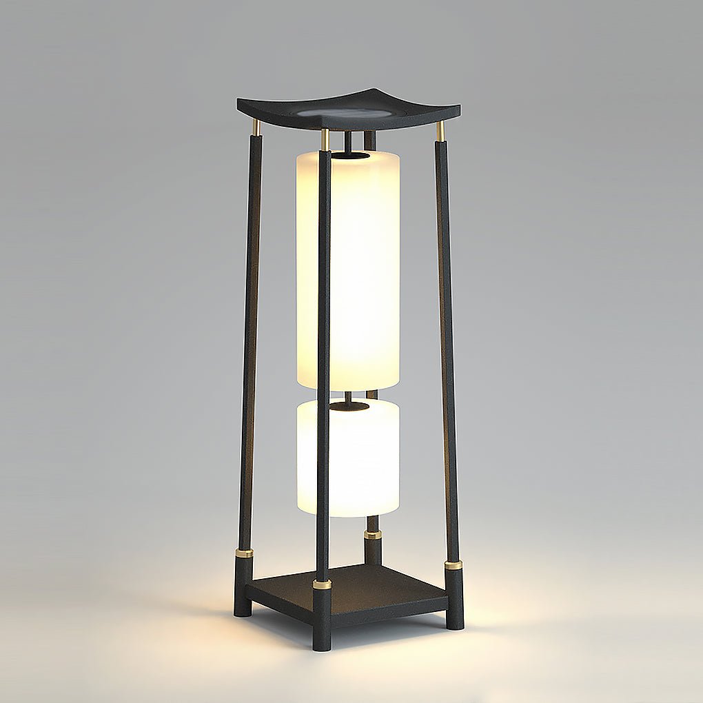 Solar-Powered LED Outdoor Landscape Light Asian-Inspired Design