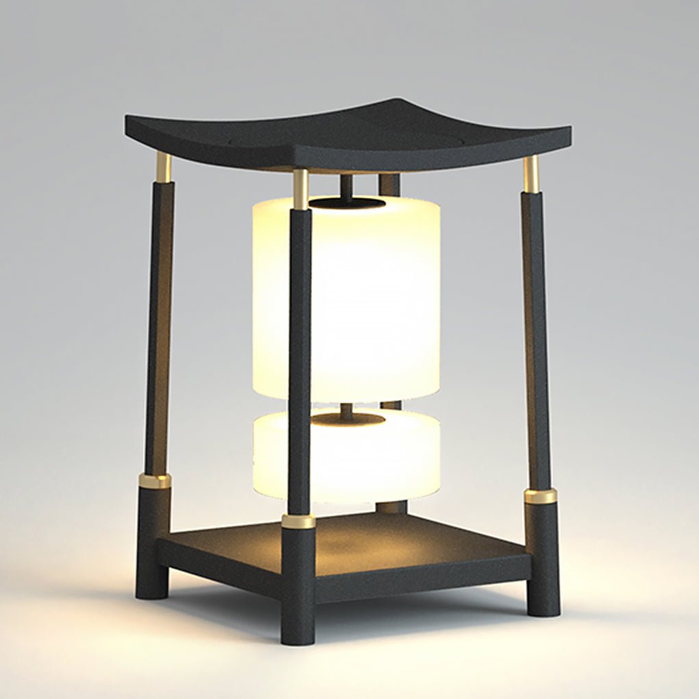 Solar-Powered LED Outdoor Landscape Light Asian-Inspired Design
