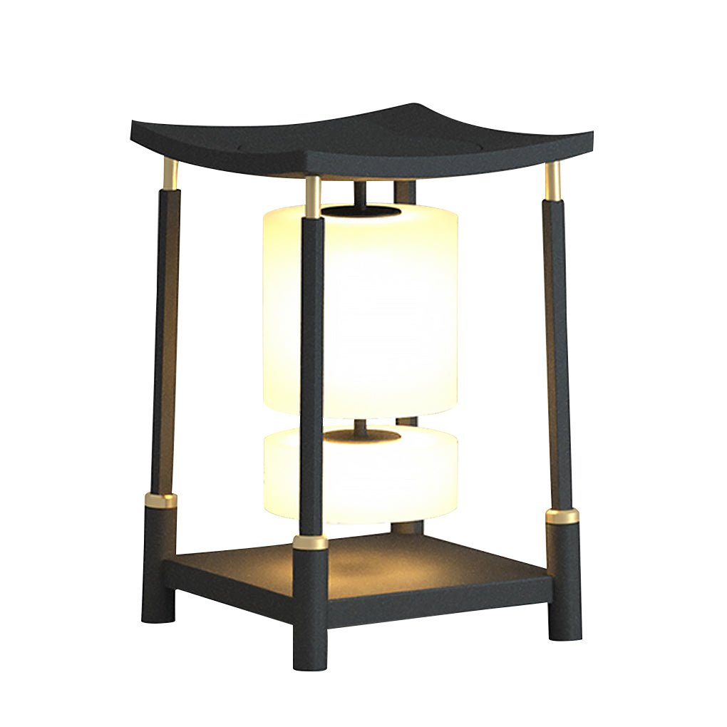 Solar-Powered LED Outdoor Landscape Light Asian-Inspired Design