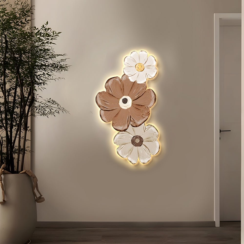 LED Illuminated Floral Wall Art with Remote Control