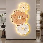 LED Illuminated Floral Wall Art with Remote Control