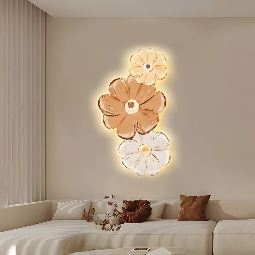 LED Illuminated Floral Wall Art with Remote Control