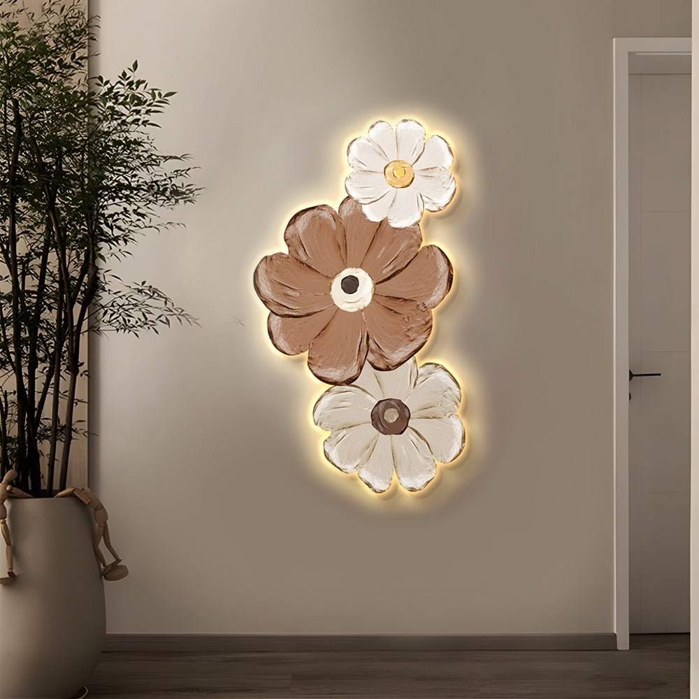 LED Illuminated Floral Wall Art with Remote Control