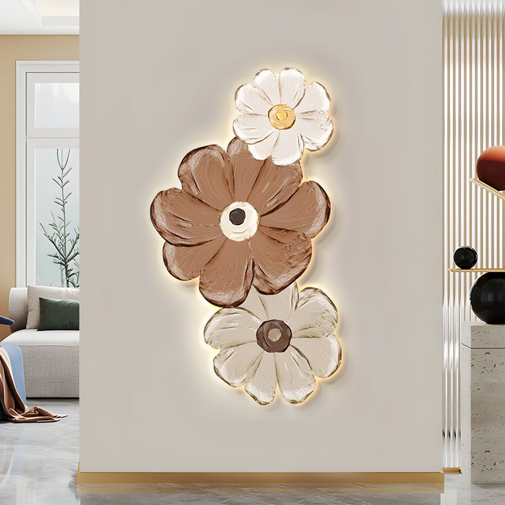 LED Illuminated Floral Wall Art with Remote Control