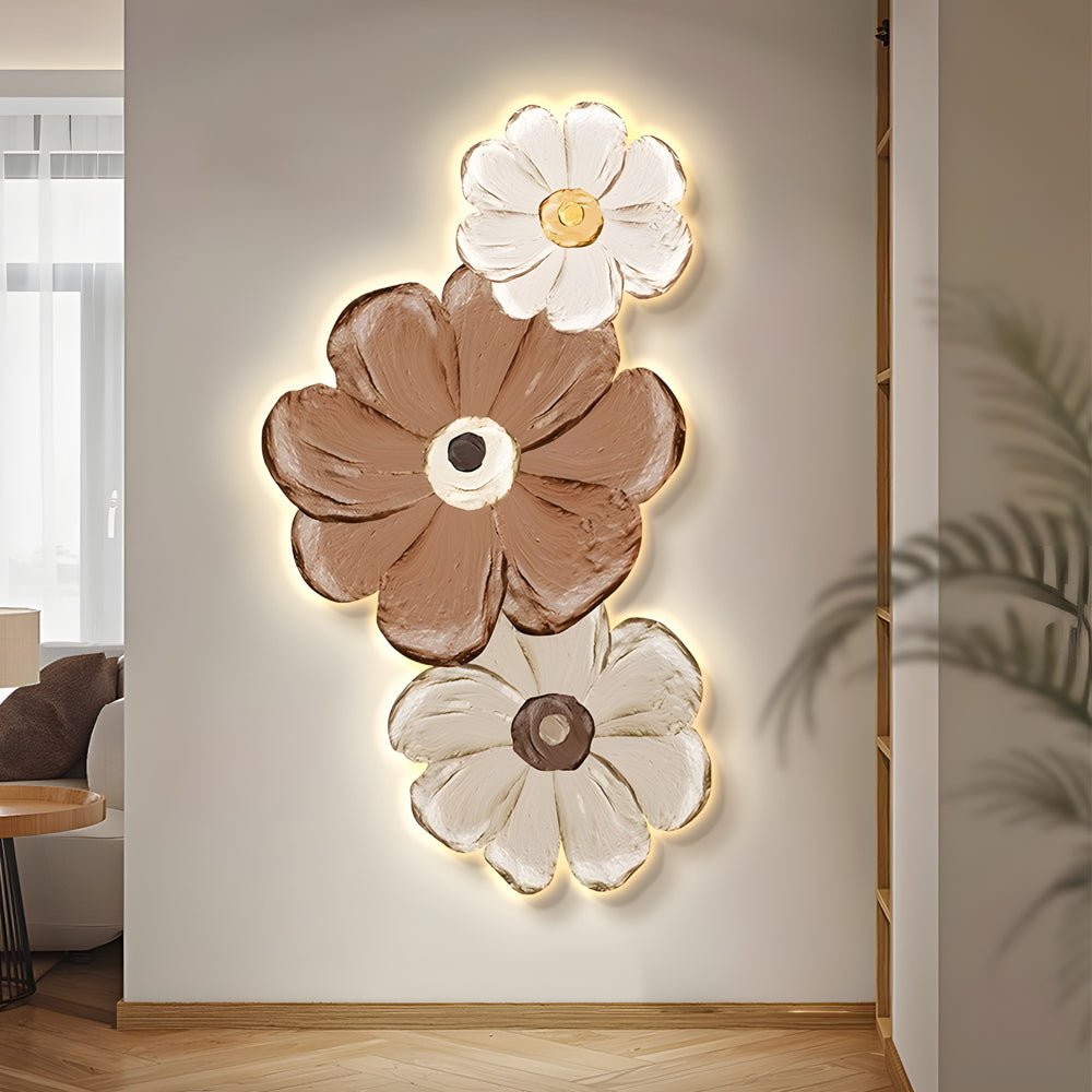 LED Illuminated Floral Wall Art with Remote Control
