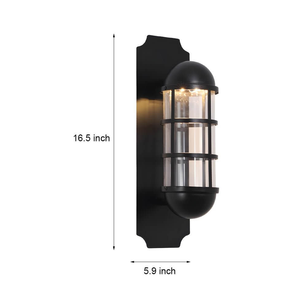 Retro Telephone Booth Iron & Glass LED Wall Sconce Light