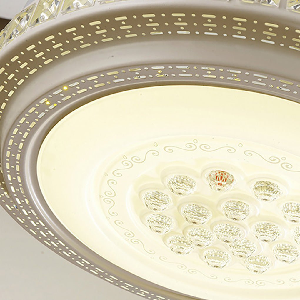 Modern LED Invisible Ceiling Fan Chandelier with Remote Control