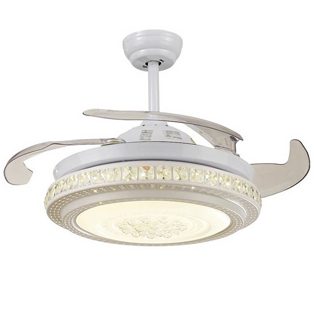 Modern LED Invisible Ceiling Fan Chandelier with Remote Control