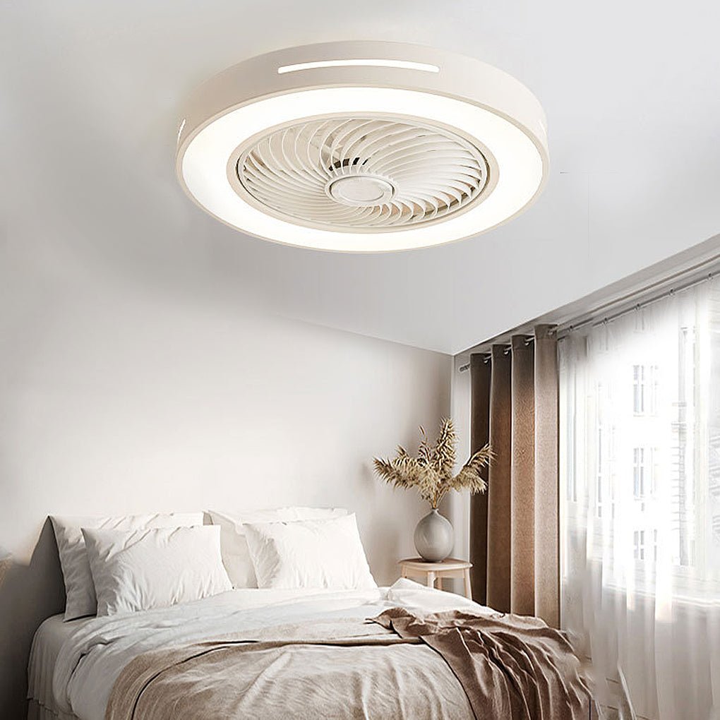 Modern Bladeless Ceiling Fan with Light and Remote Control