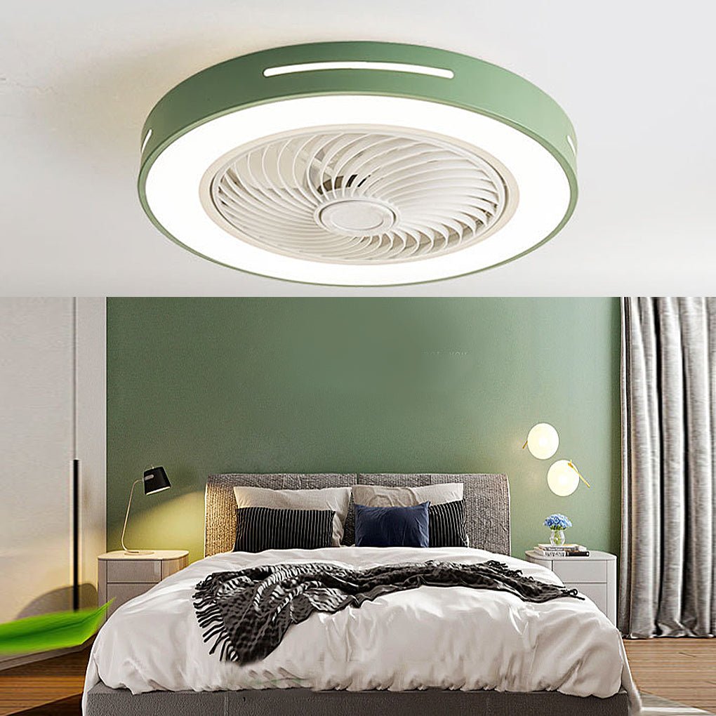 Modern Bladeless Ceiling Fan with Light and Remote Control
