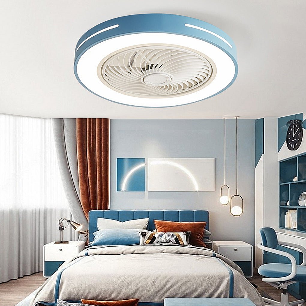 Modern Bladeless Ceiling Fan with Light and Remote Control