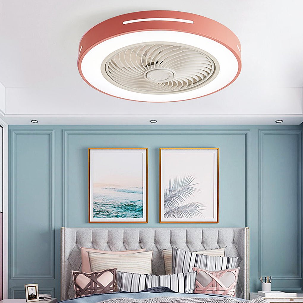 Modern Bladeless Ceiling Fan with Light and Remote Control