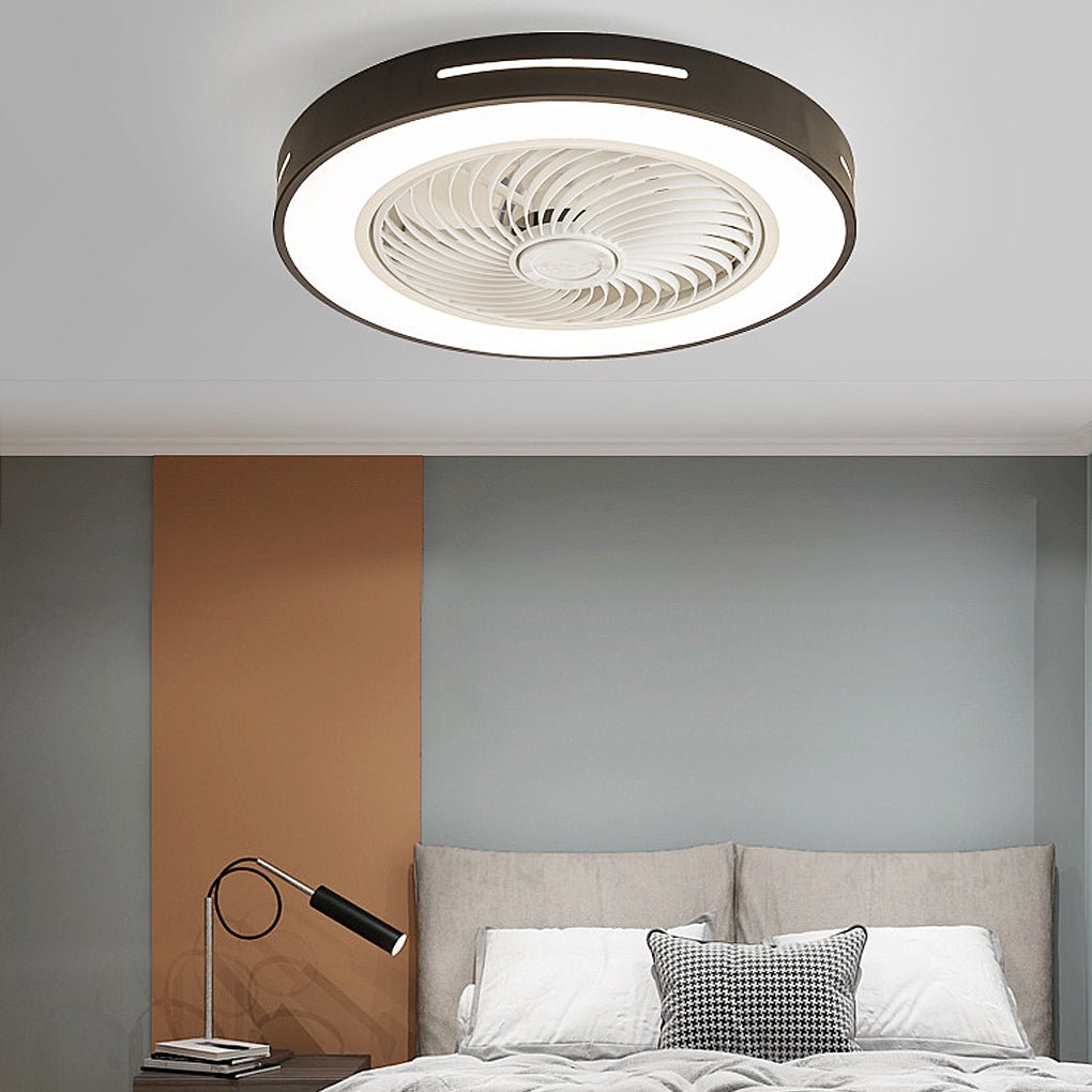 Modern Bladeless Ceiling Fan with Light and Remote Control