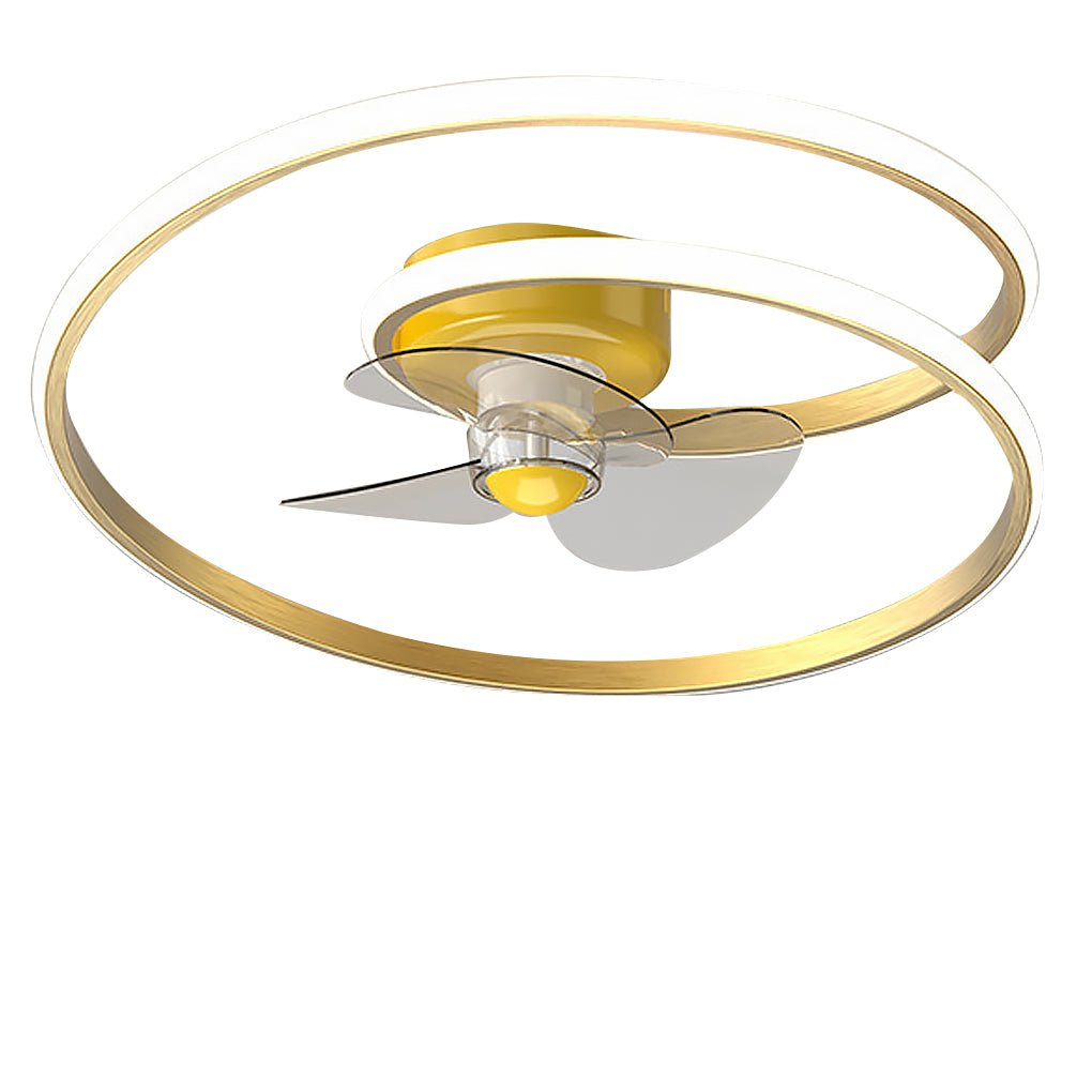 Modern LED Ceiling Fan Light with Remote Control & Stepless Dimming