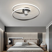 Modern LED Ceiling Fan Light with Remote Control & Stepless Dimming