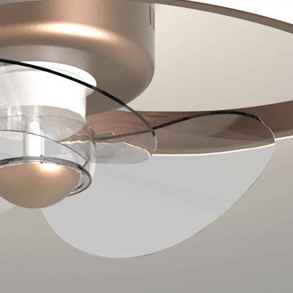 Modern LED Ceiling Fan Light with Remote Control & Stepless Dimming