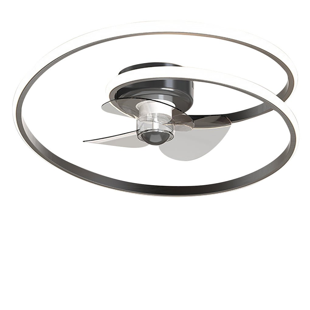 Modern LED Ceiling Fan Light with Remote Control & Stepless Dimming